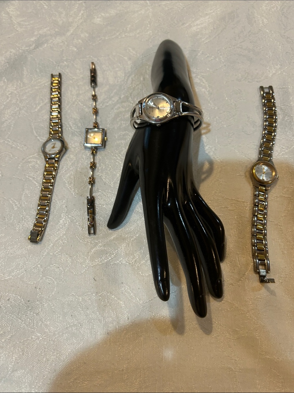 Anne Klein Two-Tone Silver and Gold Bracelet Watch.  All nd batteries. Wrist 7